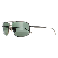 Chopard Sunglasses SCHF21M 568P Total Shiny Gunmetal Grey Green Polarised