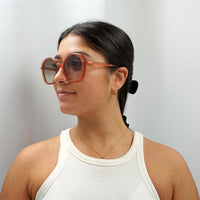 Chloe Sunglasses CH0003S 002 Dark Pink Brown Gradient