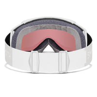 Smith Ski Goggles Squad S 33F M5 White Vapor ChromaPop Everyday Rose Gold Mirror & Clear