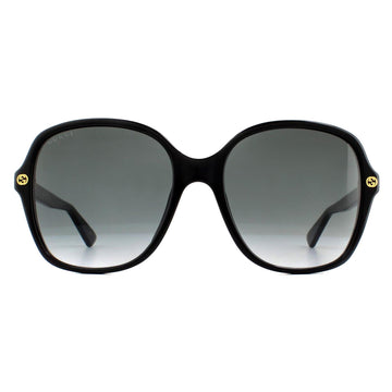 Gucci GG0092S Sunglasses Black Grey Gradient