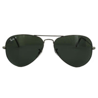Ray-Ban Sunglasses Aviator 3025 Gunmetal Green Polarized 004/58