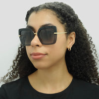 Dolce & Gabbana Sunglasses DG4373 32468G Top Black on Transparent Black Grey Gradient