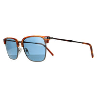Salvatore Ferragamo Sunglasses SF227S 086 Dark Ruthenium Striped Brown