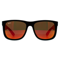 Ray-Ban Sunglasses Justin 4165 622/6Q Rubber Black Red Mirror