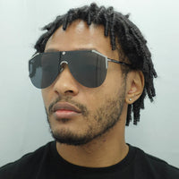 Gucci Sunglasses GG0584S 001 Ruthenium and Black Grey