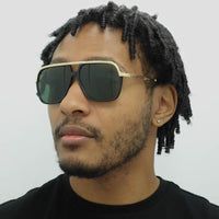 Gucci Sunglasses GG0200S 001 Black and Gold Green