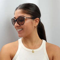 Ralph by Ralph Lauren Sunglasses RA5160 109013 Shiny Black On Nude Brown Gradient