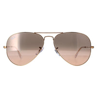 Ray-Ban Sunglasses Aviator 3025 Gold Brown-Pink Silver Mirror 001/3E 58mm
