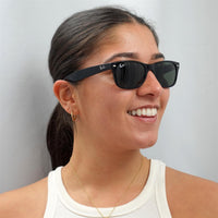 Ray-Ban Sunglasses New Wayfarer 2132 901 Gloss Black Green G-15 Small 52mm