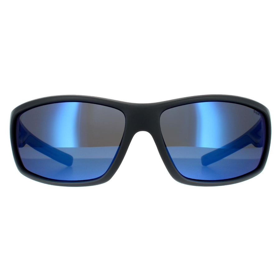 Polaroid Sport PLD 7029/S Sunglasses Matte Grey Blue Mirror Polarized
