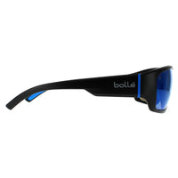 Bolle Sunglasses Ibex 12374 Matte Black and Blue Blue Mirror