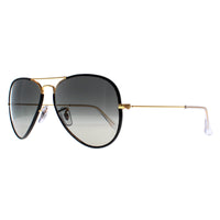 Ray-Ban Sunglasses Aviator Full Colour RB3025JM 919671 Black On Gold Grey Gradient