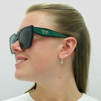 Prada Sunglasses PR15WS 1AB5Z1 Black Dark Grey Polarized