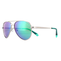 Polaroid Kids Sunglasses 8015/N/NEW 6LB 5Z Ruthenium Green Mirror Polarized