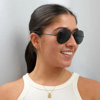 Ray-Ban Sunglasses Aviator Metal II RB3689 914831 Black Green