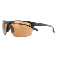 Serengeti Sunglasses Linosa 8505 Shiny Black PhD 2.0 Polarized Drivers Brown