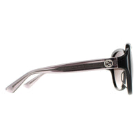 Gucci Sunglasses GG0080SK 002 Black Grey Crystal Grey Smoke Gradient