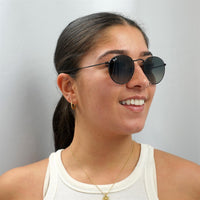 Ray-Ban Sunglasses Round Flat Lenses 3447N 002/71 Black Grey Gradient 50mm