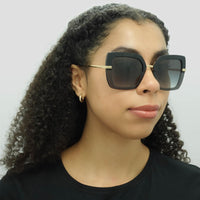 Dolce & Gabbana Sunglasses DG4373 32468G Top Black on Transparent Black Grey Gradient