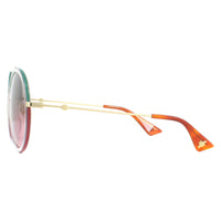 Gucci Sunglasses GG0061S 022 Gold Green and Red Green to Red Gradient
