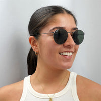 Ray-Ban Sunglasses Round Metal 3447 029 Gunmetal Green