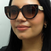 Prada Sunglasses PR14WS 01R0A6 Caramel Tortoise and Powder Brown Gradient