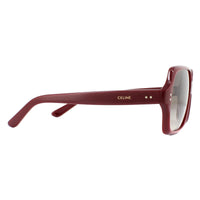 Celine Sunglasses CL40074I 69F Shiny Bordeaux Brown Gradient