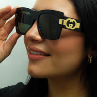 Gucci Sunglasses GG1688S 001 Black with Gold Grey