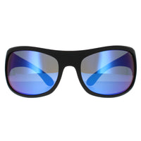 Polaroid Sunglasses 07886 0VK 5X Matte Black Blue Mirror Polarized