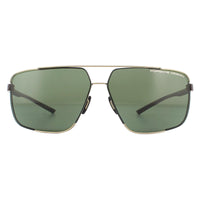 Porsche Design Sunglasses P8681 B Light Gold Green
