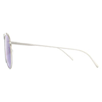 Calvin Klein Sunglasses 2163S 044 Matte Sliver Grey Solid Blue
