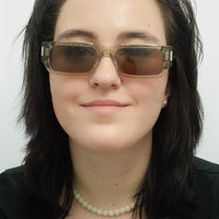 Saint Laurent Sunglasses SL660 004 Transparent Beige Brown