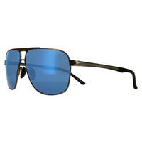 Porsche Design Sunglasses P8665 C Gun Dark Blue Mirrored