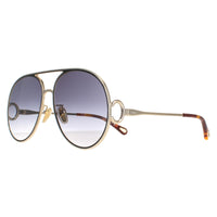 Chloe Sunglasses CH0145S 001 Gold Black Grey Gradient