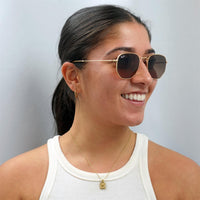 Ray-Ban Sunglasses Hexagonal RB3548N 912443 Polished Gold Brown Gradient