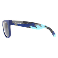 Polaroid Kids Sunglasses P0300 T6D Y2 Blue Camouflage Grey Polarized