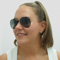 Ray-Ban Sunglasses Aviator Full Colour RB3025JM 919671 Black On Gold Grey Gradient
