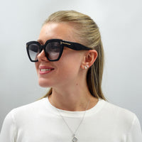 Tom Ford Sunglasses FT0939 Phoebe 01B Shiny Black Smoke Gradient