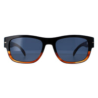 David Beckham Sunglasses DB7035/S 37N KU Black Horn Blue