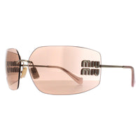Miu Miu Sunglasses MU54YS ZVN20F Pale Gold Pink Mirror