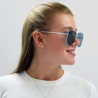 Bally Sunglasses BY0017-D 18N Silver Blue