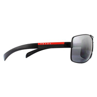 Prada Sport Sunglasses 54IS 1AB2F2 Black Rubber Grey Mirror Silver Gradient Mirror