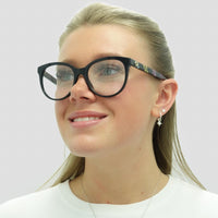 Gucci Glasses Frames GG0329O 004 Black and Multicolour Glitter Women