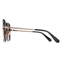 Ted Baker Sunglasses TB1776 Kira 001 Gloss Solid Black Brown Gradient