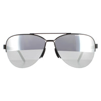 Porsche Design Sunglasses P8676 A Black Mercury Silver Mirror