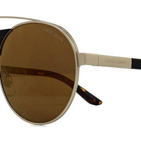 Giorgio Armani Sunglasses AR6047 30027D Matte Pale Gold Brown Mirror Bronze