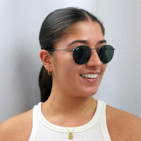 Ray-Ban Sunglasses Round Metal 3447 029 Gunmetal Green 50