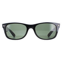 Ray-Ban Sunglasses New Wayfarer 2132 901 Gloss Black Green G-15 Small 52mm