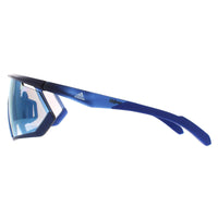Adidas Sunglasses SP0001 91V Frosted Dark Blue Vario Azure Mirror Blue