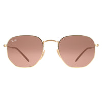 Ray-Ban Sunglasses RB3548N Hexagonal 912443 Arista Gold Brown Gradient